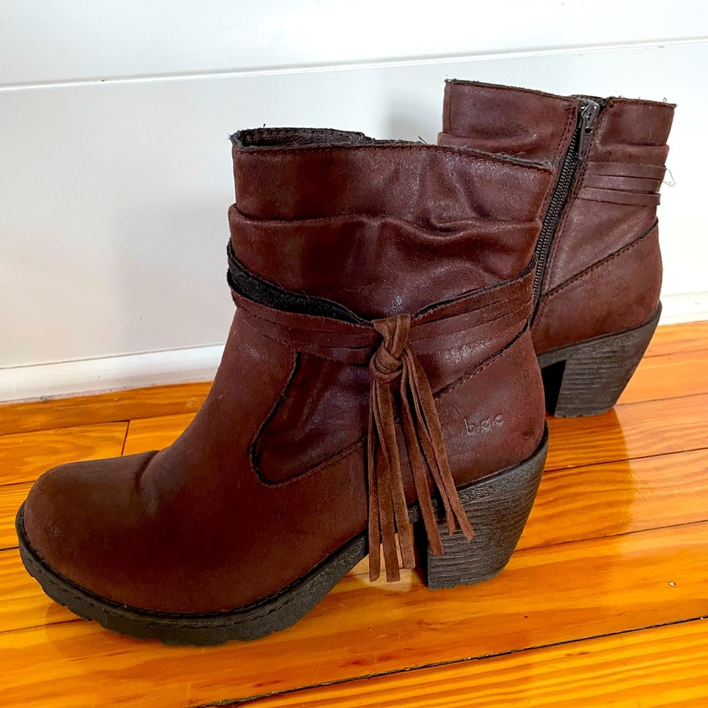 Brown Suede BOC Booties